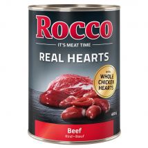 Pack Ahorro: Rocco Real Hearts 24 x 400 g - Vacuno