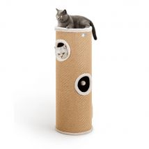 Lionto Cilindro tiragraffi con iuta, beige - H 100 x P 36 x L 36 cm