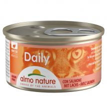 Lot Almo Nature Daily 48 x 85 g - mousse au saumon