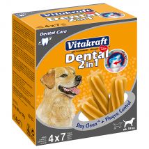 Snacks dentales para perros Vitakraft Dental 3in1 L/M - 28 uds