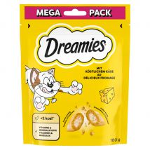 3x180g fromage Catisfactions Maxi Pack 180g Dreamies - Friandises pour Chat