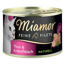 Miamor Delicato Filetto Naturale 6 x 156 g Alimento umido per gatti - Tonno & Polpa di granchio