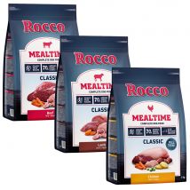 Prezzo speciale! 3 x 1 kg Rocco Mealtime Crocchette per cane - Mix 1: Manzo, Pollo, Agnello