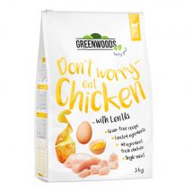 Multipack risparmio! Greenwoods 3 x 3 kg - Pollo con lenticchie, patate e uova