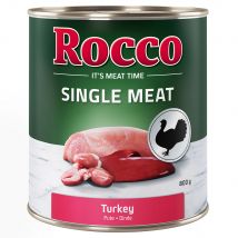 Rocco Single Meat 24 x 800 g umido per cane - Tacchino