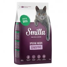 1kg Adult Sensitive Eend Smilla Kattenvoer Graanvrij