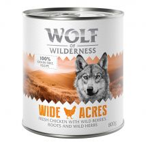Wolf of Wilderness Adult 6 x 800 g umido Single Protein per cane - Wide Acres - Pollo