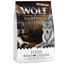 Wolf of Wilderness SENIOR "Rocky Canyons" - Manzo allevato all'aperto - 1 kg
