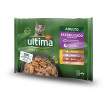 Ultima Cat Sterilized 48 x 85 g comida húmeda para gatos - Selección de carnes