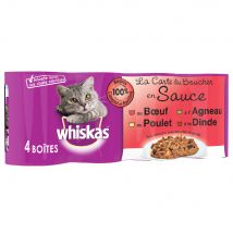 Vlees in Saus (12 x 390 g) Whiskas La Carte 12x390/400g Natvoer Katten