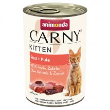 animonda Carny Kitten 12 x 400 g Alimento umido per gattini - Manzo & Tacchino
