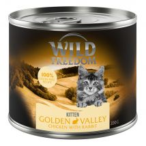 Wild Freedom Kitten lattine 12 x 200 g - Golden Valley - Coniglio & Pollo
