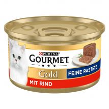 Purina Gourmet Gold Mousse 24 x 85 g - Pack Ahorro - Buey