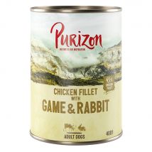 Purizon Adult 6 x 400 g - sans céréales - gibier, lapin,  potiron, airelles
