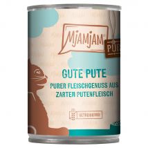 Voordeelpakket 24x400g MjAMjAM puur vleesplezier Goede Pure Kalkoen kattenvoer nat