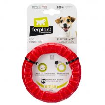 Aro de juguete FERPLAST Smile rojo para perros - S: 12 x 2,4 cm (Diám x Al)
