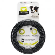 Aro de juguete FERPLAST Smile negro para perros - M: 16 x 3,2 cm (Diám x Al)