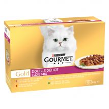 12 x 85 g Luxe Mix Duo Delice Gourmet Gold Kattenvoer
