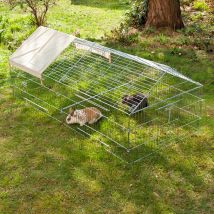 Kerbl Recinto Luxus con tetto a spioventi - L 220 x P 103 x H 85 cm