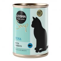 Cosma Soup 12 x 100 g umido gatto - Tonno con Carote
