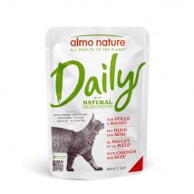 12x70g poulet / bœuf Almo Nature Daily Menu - Nourriture pour Chat