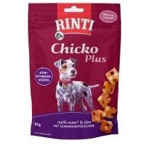 6x80g RINTI Chicko Plus Kaas & Ham Blokjes Hond
