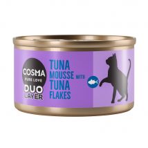 Cosma DUO Layer 6 x 70 g pour chat - mousse de thon avec morceaux de thon