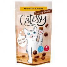 Snacks crujientes Catessy para gatos - 15 x 65 g - Pack Ahorro - con sabor a queso
