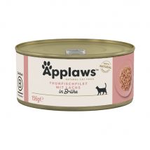 24x156g Tonijnfilet & Zalm Applaws Kattenvoer
