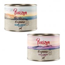 Purizon Organic Bio 6 x 200 g pour chien - lot mixte : 3 x canard & poulet, 3 x saumon & poulet