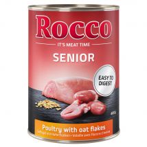 Rocco Senior 24 x 400 g umido per cane - Pollame con Fiocchi d'avena
