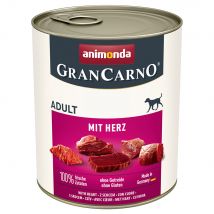animonda GranCarno Original 24 x 800 g Umido per cane - Adult: Cuori