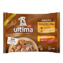 Ultima Fit & Delicious Mini Adult 44 x 100 g Umido per cane - Pollo e manzo