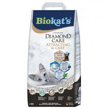Litière Biokat's Diamond Care Attracting & Care pour chat – 10 l