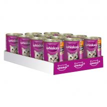 Whiskas 1+ lattine 24 x 400 g Umido per gatto - Carni Bianche in Salsa