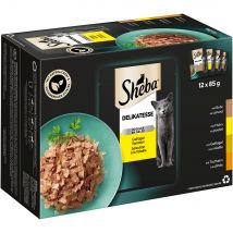 Sheba 96 x 85 g en sobres Multirreceta - Megapack % - Delicias de aves en gelatina