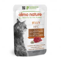 5x55g thon, alevins HFC Jelly Almo Nature pour chat + 1 sachet offert !