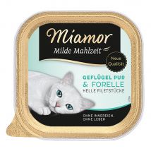 Miamor Milde Maaltijd 6 x 100 g Kattenvoer - Gevogelte puur & Forel