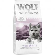 Lots économiques Wolf of Wilderness 2 x 12 kg - Junior, canard pour chiot
