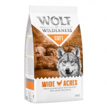 Confezione prova! Wolf of Wilderness Crocchette, umido e snack per cane - 350 g crocchette Soft Wide Acres - Pollo