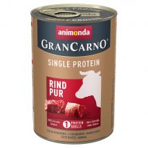 24x400g Adult Single Protein Puur Rundvlees Animonda GranCarno Hondenvoer