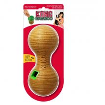 Jouet KONG Bamboo Feeder Dumbbell marron clair taille M environ L 20 x l 9 cm