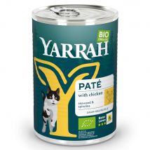 6x400g boîtes Yarrah Bio Paté poulet bio - pour chat