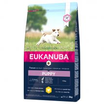 Pack Ahorro: Eukanuba 2 x 12/15 kg o 3 x 3 kg - Growing Puppy razas pequeñas - 3 x 3 kg