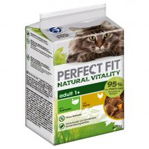 Perfect Fit Natural Vitality Adult 1+ Pollo & Tacchino umido per gatti - 6 x 50 g