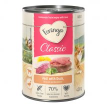 6x400g Eend/Kalf Classic Meat Menu Feringa Kattenvoer