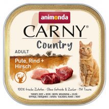 animonda Carny Country Adult 64 x 100 g Umido per gatto - Tacchino, Manzo + Cervo