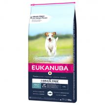Eukanuba Grain Free Adult Small & Medium Breed con Salmone Crocchette per cani - Set %: 2 x 12 kg