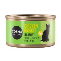 Cosma Original in gelatina 24 x 85 g Alimento umido per gatti - Petto di Pollo
