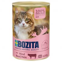 Bozita comida húmeda para gatos 12 x 400 g - Pack Ahorro - Ternera